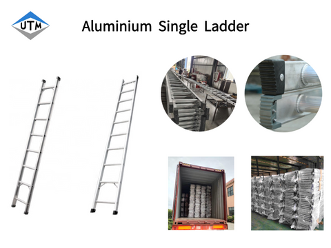 2-6m steiger rechte ladder aluminium enkele ladder