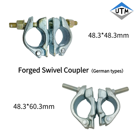 BS1139 48.3mm Sıcak Galvanizli Q235 Damla D&ouml;vme Alman Tipi D&ouml;ner Bağlayıcı