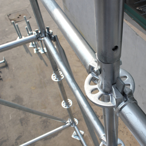 Sistema Ringlock per impalcature a tutto tondo zincato con serratura ad anello Andamio personalizzato in fabbrica per la costruzione