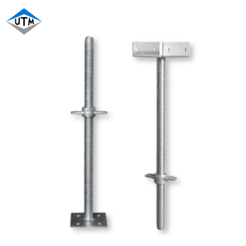 Groothandel steiger holle verstelbare U-kopschroef basis Jack steigers stut302=Steiger aluminium plankenplanken met haak en ladder